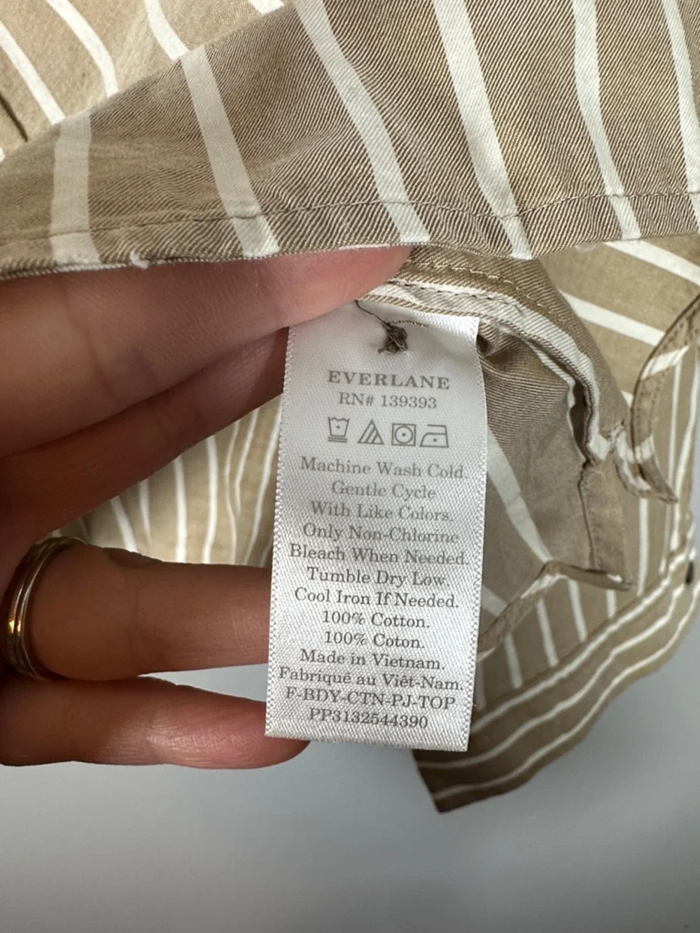 Everlane The Woven PJ Top Cropped Medium NWOT